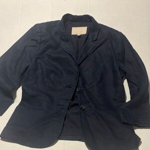 Navy Women's Linen  Blazer